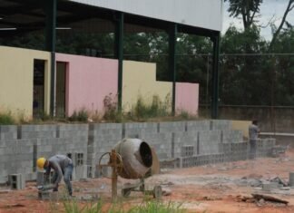 Avança obra em quadra poliesportiva da Emef Tarsila do Amaral
